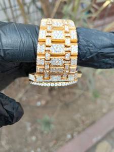 Reloj Cronógrafo de Lujo para Hombre con Diamantes de Moissanita y Cuarzo, de Acero Inoxidable y Aleación, con Cristal de 5mm y Diseño de Moneda, Estilo Iced Street - Product Image 2