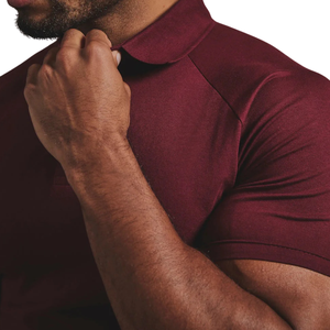 Athletic Muscle Fit <b>Men</b> Solid Knitted Breathable 100% Cotton <b>Stretch</b> Performance Short Sleeve Collared <b>Shirt</b> Casual Sport ODM - Product Image 4