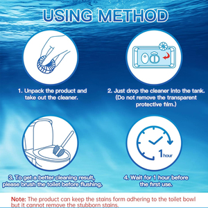 Bloque limpiador de inodoro 3PK Producto de Tailandia limpiador de inodoro desodorante azul y rosa bloques duran 30 días - Product Image 5