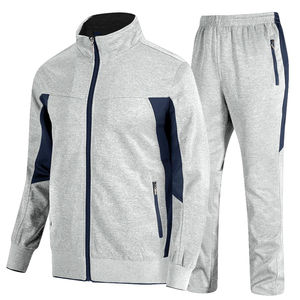 Ensemble de survêtement d'été pour homme, haute qualité, coupe ajustée, pour la course et la gym, veste coupe-vent en polyester épais à manches longues - Product Image 3