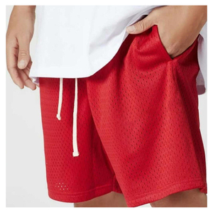 Pantalones Cortos Deportivos de Malla Sólida para Hombre, de Alta Calidad, Secado Rápido, Transpirables, 100% Poliéster, Personalizables, Casuales, Cintura Media, Más Vendidos - Product Image 3
