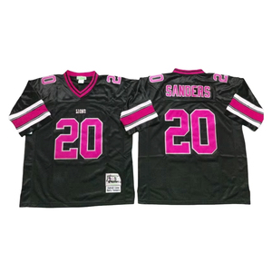 Maillots de football américain de qualité supérieure, vente en gros, nouveau style, design personnalisé, équipes des Lions # 20 maillots à manches courtes - Product Image 6