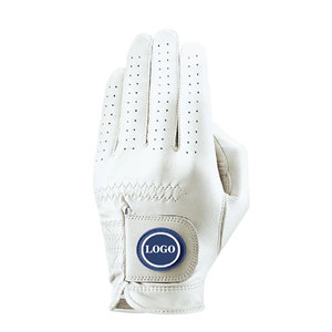 Wholesale Cabretta Leather Anti <b>Slip</b> White Golf Gloves Customized Logo Soft Material <b>Full</b> Fitting Golf Gloves for Women and Men - Product Image 2