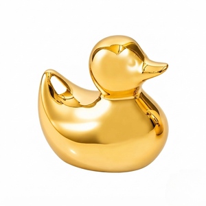 Modern Luxury <b>Gold</b> Metal Duck Figurine Cute Animal Sculpture Desktop Tabletop <b>Ornament</b> Home Decor Artware Craft - Product Image 1