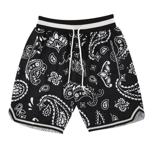 Shorts de basketball personnalisés pour hommes en toile 100% polyester, séchage rapide, respirant, imperméable, protection UV, écologique, OEM ODM - Product Image 1