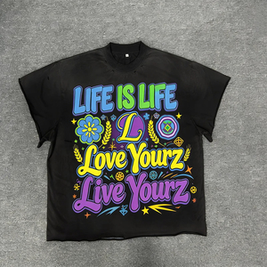 T-shirt à manches courtes pour homme TuoZhen, motif de crânes, style streetwear, col rond, coupe régulière, design imprimé - Product Image 3