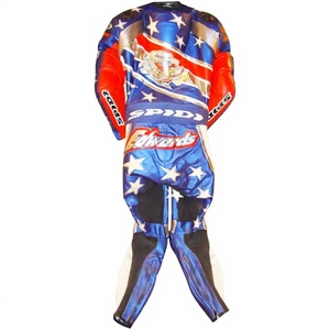 Combinaison de moto en cuir de vachette/canguro Colin Edwards 1 pièce pour pilotes de niveau professionnel - Product Image 2
