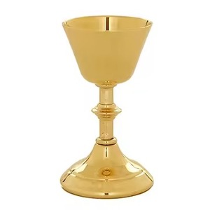Cáliz Metálico Artístico, Elegante Copasola Religiosa para Eventos de Adoración y Exhibición en el Altar - Product Image 1