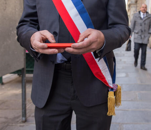 Custom Tricolor Mayor Deputy Sash Red <b>White</b> Blue Scarf with Silver Tassels Ceremonial Event Event Mayor Deputy Style - Product Image 6