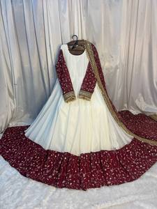 Salwar Blanco de Diseñador con Bordado Intenso y Dupatta, Vestido Étnico Tradicional Indio Pakistaní para Mujer, para Bodas, Fiestas y Festivales Eid - Product Image 2