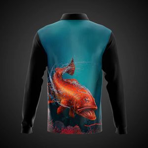 Wholesale Mens Performance Fishing <b>Hoodie</b> Quick Dry <b>UV</b> <b>Protection</b> Blank 100% Polyester UPF50 Hooded Fishing Shirt - Product Image 4