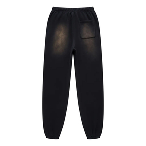 กางเกงวอร์มฤดูหนาวคุณภาพสูง 440GSM ผ้าฝ้าย 80% โพลีเอสเตอร์ 20% ปักโลโก้ตามสั่ง เอวกลาง ทรงหลวม ล้างสีแบบแอซิดวอช ผลิตตามสั่ง - Product Image 4