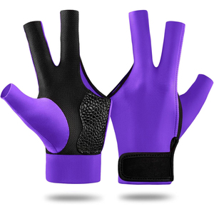 Guantes de Snooker con Detalles Reflectantes, Baja Visibilidad en la Oscuridad, Respaldo de Nailon Transpirable, Palma Lisa - Product Image 1