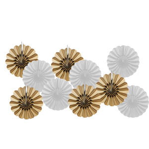 Ventilateur en papier nid d'abeille pour fournitures de décoration de Noël 6 "(15cm) hauteur décorations murales élégantes origine taïwanaise - Product Image 2