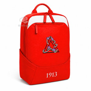 Delta | Sigma |   Mochila para ordenador portátil para mujer de Theta Sorority, mochila escolar de viaje, compartimento acolchado para ordenador portátil, correas ajustables para los hombros - Product Image 2