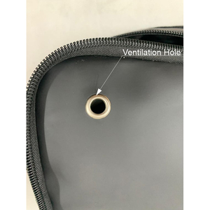 Sac à chaussures en nylon avec fermeture éclair, résistant à l'eau, étui de rangement de voyage, design minimaliste noir, logo personnalisé, poche intérieure - Product Image 5
