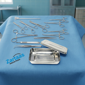 Kit de Cirugía Menor Básico de 13 Piezas, Incluye Pinzas, Tijeras, Portaagujas, Empacado en Caja de Esterilización con Tapa, Acero Inoxidable de Calidad - Product Image 5