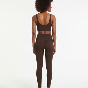 Conjunto de Yoga de Cintura Alta de Secado Rápido para Mujer: Leggings y Sujetador Deportivo con Cuello Cuadrado, Ropa Transpirable para Gimnasio y Correr, Novedad 2026 - Product Image 3