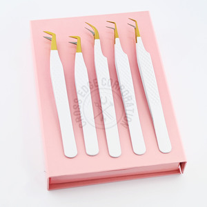 New Eyelash Volume lash extension isolation <b>tool</b> for False Eyelashes Stainless Steel Eyelash Application Tweezers for Volume - Product Image 1