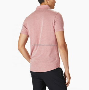 Chemises polo en coton poly spandex décontractées pour hommes, vêtements de loisirs athlétiques, col t-shirt pour hommes - Product Image 5