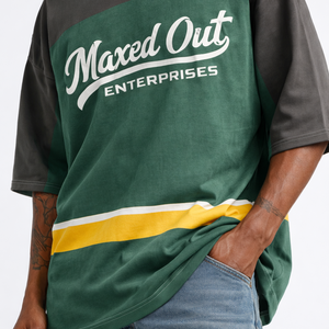 Camiseta de Fútbol Americano Oversize para Hombre, Mezcla de Algodón, Estilo Urbano con Bloques de Color, Estampado Gráfico, Personalizada, OEM, Marca Privada, Venta al por Mayor, Hecho en EE. UU. - Product Image 6