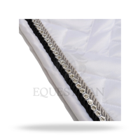 Tapis de selle de dressage et de saut avec cristaux transparents, design respirant pour l'équitation et les compétitions équestres