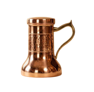 Carafe classique en cuivre durable pour fêtes, maison, hôtels et restaurants – Vaisselle au design optimal, taille moyenne, pour eau et vin - Product Image 1