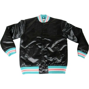 Vestes de baseball en satin pour hommes personnalisées, nouveau design, vêtements d'hiver pour adultes et jeunes, taille plus, avec logo privé - Product Image 1