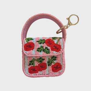 Elegant Handmade Beaded Keychain Decorative Embroidered Key <b>Ring</b> Accessory for Handbags Purses Backpacks and Travel Bags - Product Image 4