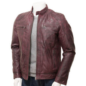 Chaqueta de cuero estilo High Street para hombre, tamaño personalizado, disponible en diferentes diseños, chaqueta de invierno de cuero genuino. - Product Image 3