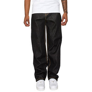 Jean baggy délavé bleu clair pour homme, coupe ample, taille mi-haute, style streetwear décontracté, motif uni, idéal pour l'été - Product Image 5