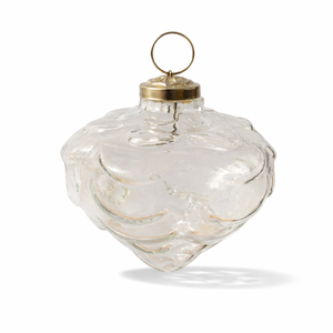 Boule de Noël suspendue en verre transparent pour la décoration de la maison pendant les fêtes |   Décoration artisanale élégante pour toutes les saisons. - Product Image 1