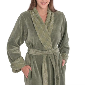 Women's Luxury Custom Bathrobe with Full Sleeves Custom Logo Printed Loungewear <b>Bath</b> Robes Sleep Set Wholesale OEM Service - Product Image 6
