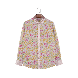 Chemises florales pour hommes OEM, petites tailles, en pur coton, douces pour la peau - Product Image 1