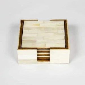 Caja de Madera con Incrustaciones de Hueso, Estilo Vintage Ecológico, Diseño de Cuatro Hojas Grises, Contenedor Decorativo de Almacenamiento, Craft World - Product Image 3