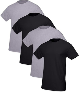 Men Oversized T-<b>Shirt</b> <b>100</b>% <b>Polyester</b> Solid Color O Neck Short Sleeve Casual Regular Fit Front Knitted Eco-Friendly Soft - Product Image 1