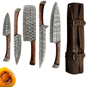 Damascus Steel Handmade Chef <b>Knife</b> <b>Set</b> For Kitchen Elegant Kitchen <b>Knife</b> Collection Crafted With <b>Sharp</b> Forged Blades And Comfort - Product Image 1