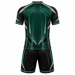 Uniformes de Fútbol Personalizados al por Mayor, Sublimados, 100% Poliéster, Camiseta y Pantalones Cortos para Equipo, Exportador de Verano, OEM, Marca Privada - Product Image 2