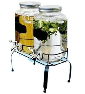 Dispensador de bebidas de mesa de cristal con soporte - Product Image 2