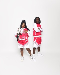 Premium Green Pink and <b>Red</b> Nylon Streetwear Windbreaker Set with Contemporary Silhouette Four Season Unisex - Product Image 4