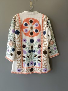Chaqueta de Invierno para Mujer, Estilo Suzani Bordado a Mano, Kimono Boho, Algodón, Regalo para Damas de Honor, Prenda Exterior Étnica, Resistente al Viento - Product Image 2