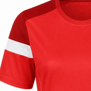 Maillot de rugby rouge pour femme, manches courtes, maillot d'équipe, été, adulte, anti-UV, entraînement, vêtements de performance athlétique - Product Image 6