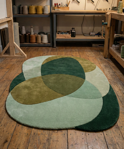 Tapis en laine pliable, léger, respirant, de qualité standard, au design géométrique moderne, pour le sol des camping-cars et le camping, vente à l'exportation - Product Image 3