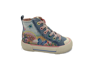 Zapatillas deportivas casuales blancas con cierre de velcro y suela de goma antideslizante para niños y niñas - Product Image 5