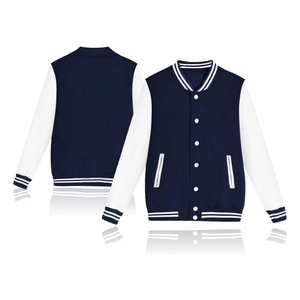 Veste universitaire unisexe de haute qualité, broderie chenille, manches en nylon/coton, col montant, style streetwear, personnalisable pour le basketball - Product Image 2