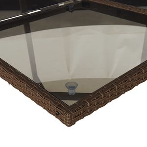 Juego de 16 Muebles de Jardín para Patio en Color Marrón y Blanco Crema - Product Image 5