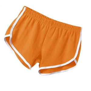 Shorts de sport pour femmes, couleur unie, taille mi-haute, avec bande élastique, tricotés, respirants, coupe régulière, vêtements de sport décontractés - Product Image 5