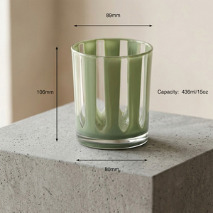 [Holar] Taiwan Made Sage Green Ribbed Drinkware Striped Design Reusable 15oz Custom <b>Plastic</b> <b>Cups</b> for Outdoor Party Poolside - Product Image 3