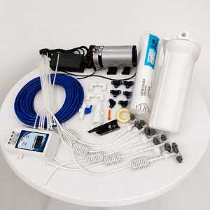 <b>Outdoor</b> Misting System with Pump Filter Hose Digital <b>Timer</b> Fine Mist Nozzles for Garden Cooling Irrigation - Product Image 4
