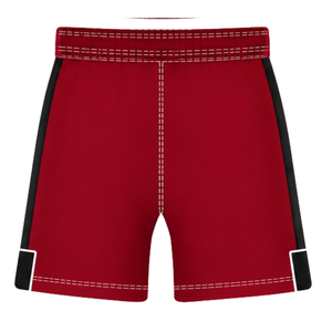 Pantalones Cortos de Rugby Rojo Carmesí y Negro, Cintura Elástica con Cordón, Ropa Deportiva Ligera para Entrenamiento, Partidos y Equipos - Product Image 2